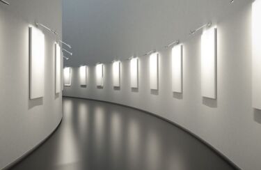 eine leere Galerie wartet auf Bilder von Teamevents bei o.t.n